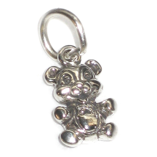 Teddy Bear Tiny sterling silver charm .925 x 1 Teddies Bears charms SSELP501