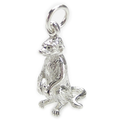 Meerkat sterling silver charm .925 x 1 Meer Cat Meercats Kat charms