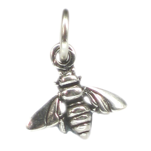 Buzzing Bee TINY silver charm Bees charms