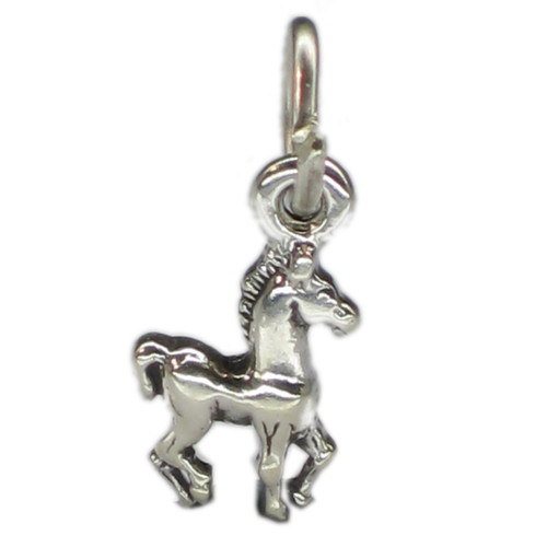 Horse TINY sterling silver charm .925 x 1 Horses charms