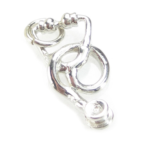 Stethoscope sterling silver charm .925 x 1 Nurse Doctor Medical charms