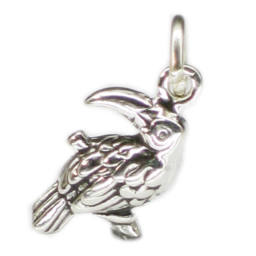 Toucan Bird Tiny sterling silver charm .925 x 1 Toucans Birds charms