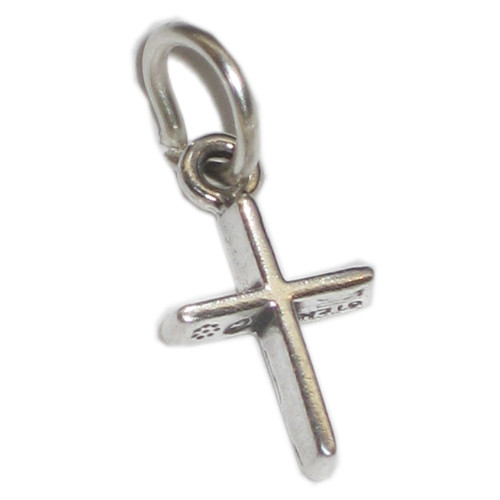 Cross TINY sterling silver charm .925 TINY Holy Crosses charms B1