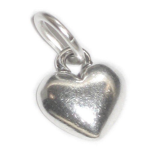 Heart TINY sterling silver charm .925 x 1 Hearts and love charms