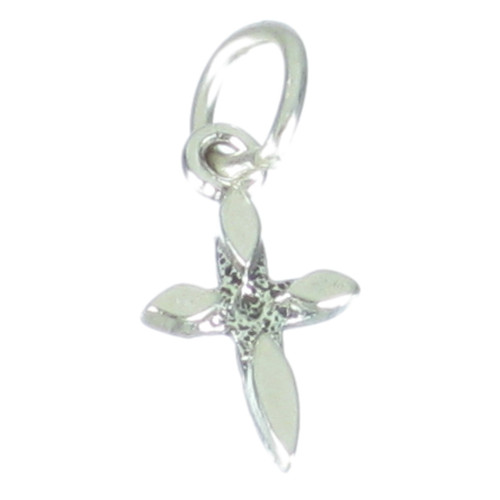 Cross TINY sterling silver charm .925 x 1 TINY Holy Crosses charms A1