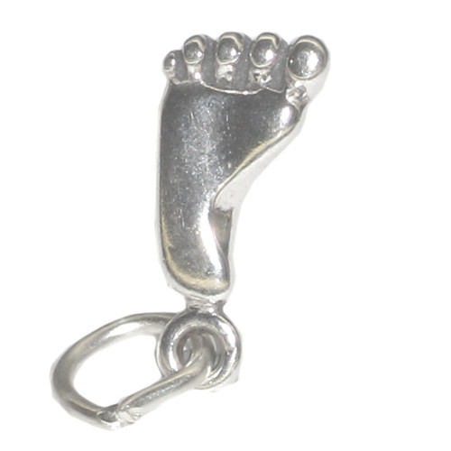 Foot Tiny sterling silver charm .925 x 1 Feet charms