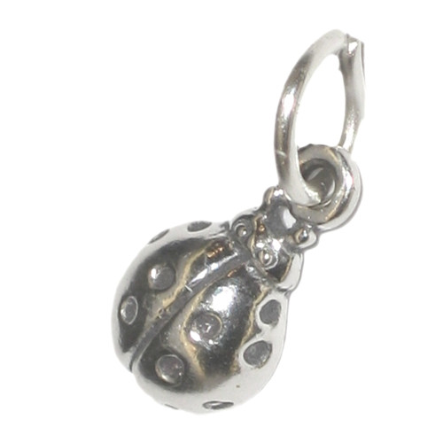 Ladybird TINY sterling silver charm .925 Ladybirds Ladybugs charms