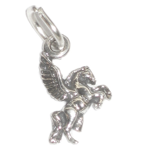 Pegasus flying horse TINY sterling silver charm .925 x1 Fantasy charms