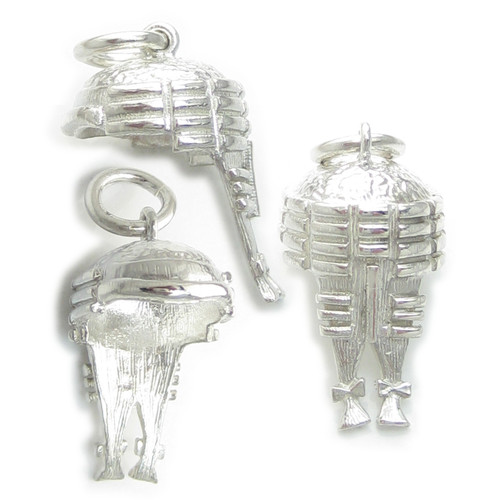 Barristers wig sterling silver charm .925 Law Judge charms