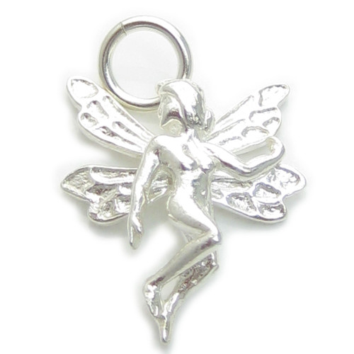 Fairy sterling silver charm pendant .925 Faries charms pendants
