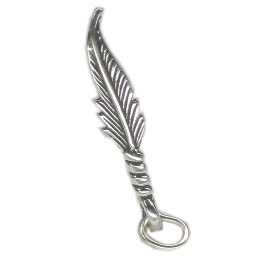Feather sterling silver charm .925 x 1 Feathers charms C