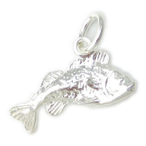 Fish sterling silver charm .925 x 1 Fishes charms A1