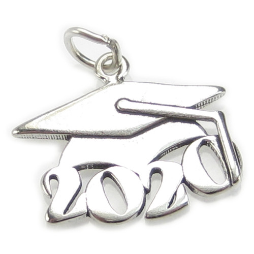 Graduation Mortarboard 2020 sterling silver charm .925 x1 Graduate charms