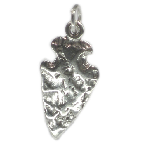 Arrowhead Arrow Head sterling silver charm .925 x 1 Archaeology charms -A25