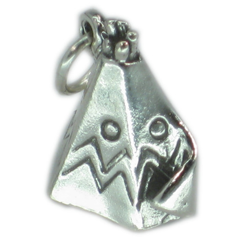 Wigwam Teepee Native Indian sterling silver charm .925 x1 Indians charms
