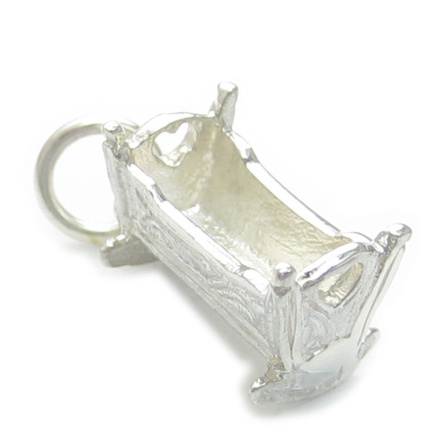 Cradle Crib Cot sterling silver charm .925 x 1 Babies Babys beds charms