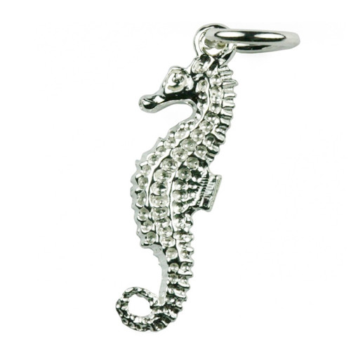 Seahorse sterling silver charm .925 x 1 Sea Horse charms