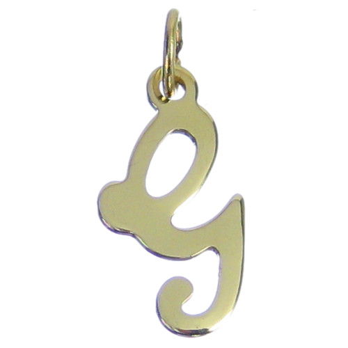 Initial G Letter 9ct yellow gold charm .375 x1 Letters Initials charms
