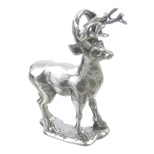 Deer sterling silver charm .925 x 1 Deers Stags charms
