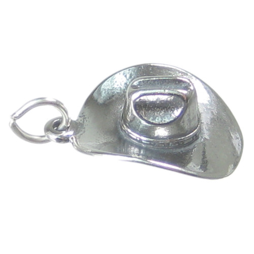 Cowboy Cowgirl Hat sterling silver charm .925 x 1 Cow Boy Hats charms