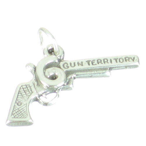 Gun sterling silver charm .925 x 1 Guns Weapons charms