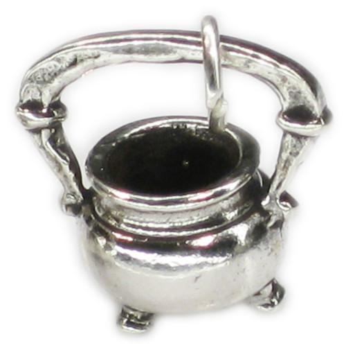 Cooking Pot Cauldron sterling silver charm .925 x 1 Witches charms
