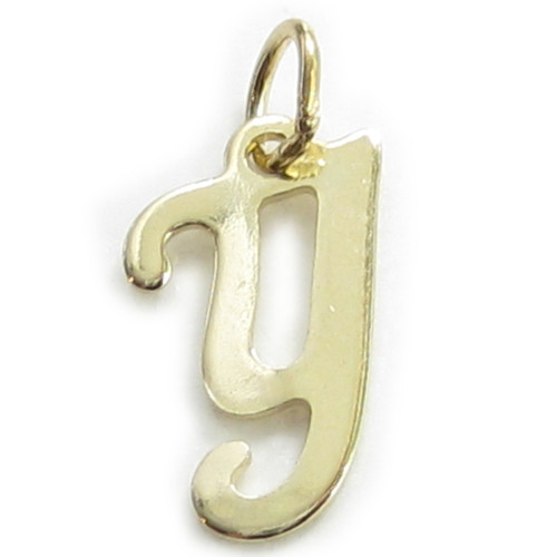 Initial Y Letter 9ct yellow gold charm .375 Letters Initials charms
