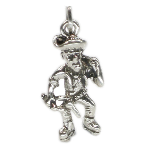 Old Prospector sterling silver charm .925 x 1 Gold Digger charms