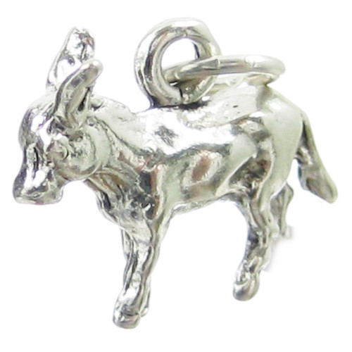 Donkey sterling silver charm .925 x 1 Donkeys Mule Mules charms