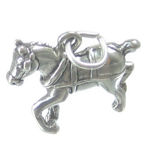 Clydesdale horse sterling silver charm .925 Horses charms