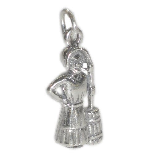 Lady Hillbilly sterling silver charm .925 Hill Billy charms
