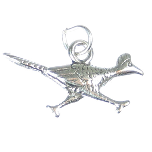 Roadrunner bird sterling silver charm .925 x 1 Road Runner charms birds