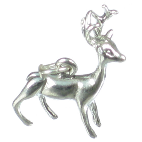Reindeer sterling silver charm .925 x 1 Rudolph Christmas charms