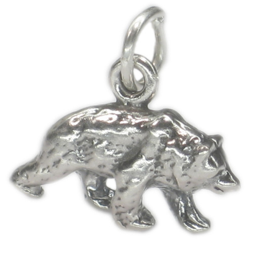 Bear sterling silver charm .925 x 1 charms of bears.