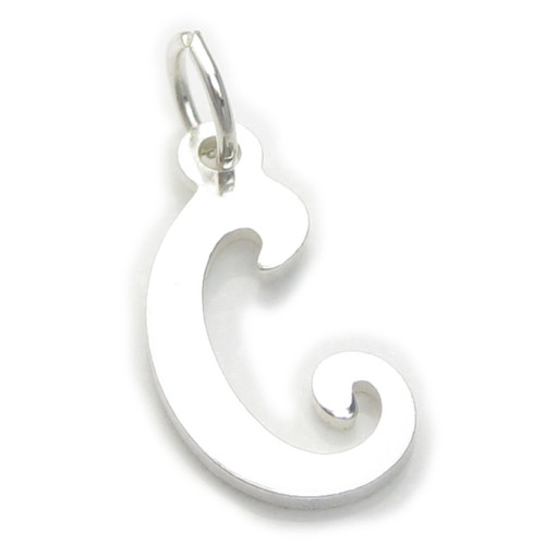 Letter C Initial sterling silver charm .925 Letters Initials charms
