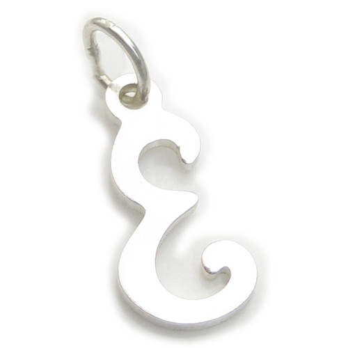 Letter E Initial sterling silver charm .925 x1 Letters Initials charms