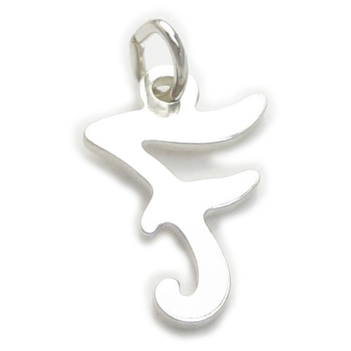Letter F Initial sterling silver charm .925 Letters Initials charms