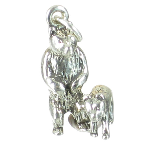 Bear with Cub sterling silver charm .925 x 1 Bears Cubs charms