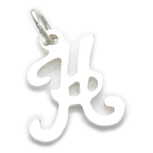 Letter H Initial sterling silver charm .925 x1 Letters Initials charms