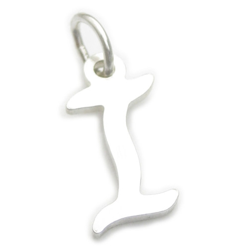 Letter I Initial sterling silver charm .925 x1 Letters Initials charms