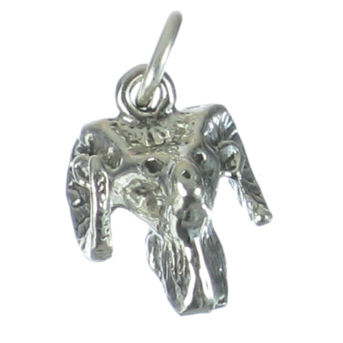 Rams head sterling silver charm .925 x 1 Ram Head charms