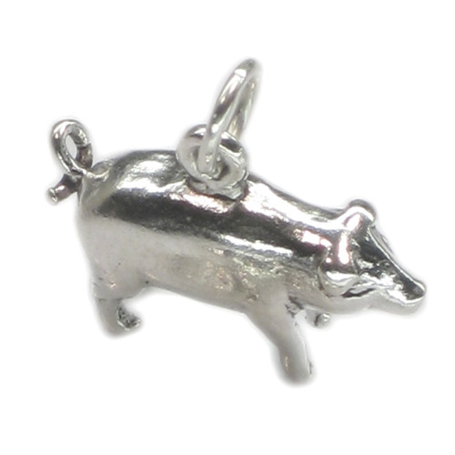 Pig sterling silver charm .925 Pigs and Piggy Pigs charms