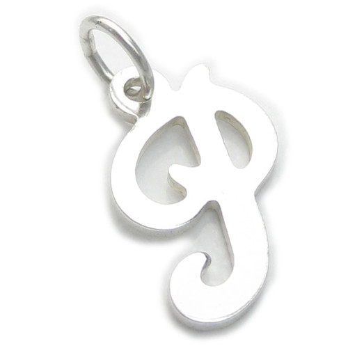 Letter P Initial sterling silver charm .925 x1 Letters Initials charms