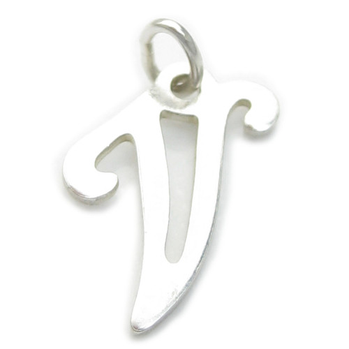 Letter V Initial sterling silver charm .925 x1 Letters Initials charms