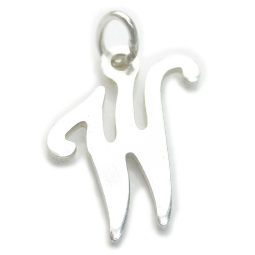Letter W Initial sterling silver charm .925 x1 Letters Initials charms