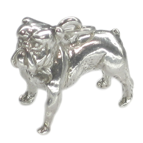 Bulldog sterling silver charm - pendant .925 Bull Dog Dogs charms