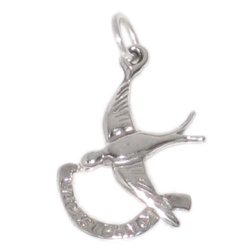 Capistrano Swallow sterling silver charm .925 x 1 Swallows