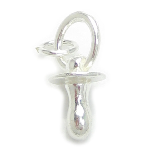 Babies Dummy sterling silver charm .925 x 1 Babys Pacifier Dummies