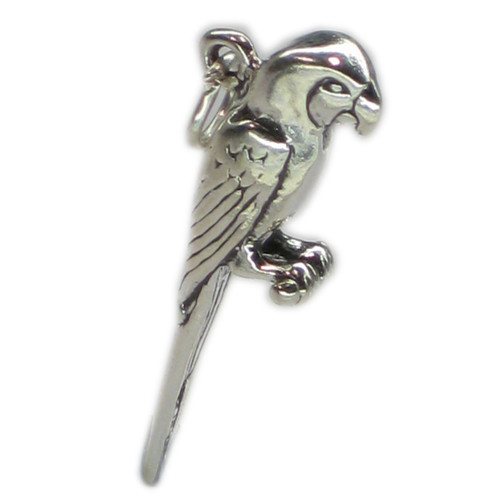 Macaw Parrot sterling silver charm .925 x 1 Parrots charms