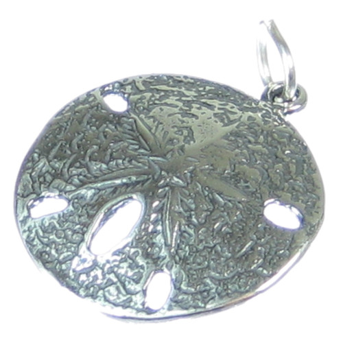 Sand Dollar sterlng silver charm 925 Snapper or Sea Cookie Biscuit
